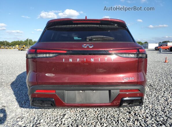 5N1DL1FR2PC357754 2023 INFINITI QX60 Maroon Вид ззаду