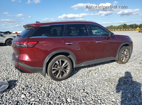 5N1DL1FR2PC357754 2023 INFINITI QX60 Maroon Задня права чверть