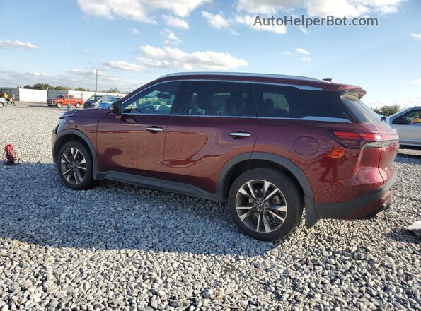 5N1DL1FR2PC357754 2023 INFINITI QX60 Maroon Задня ліва чверть