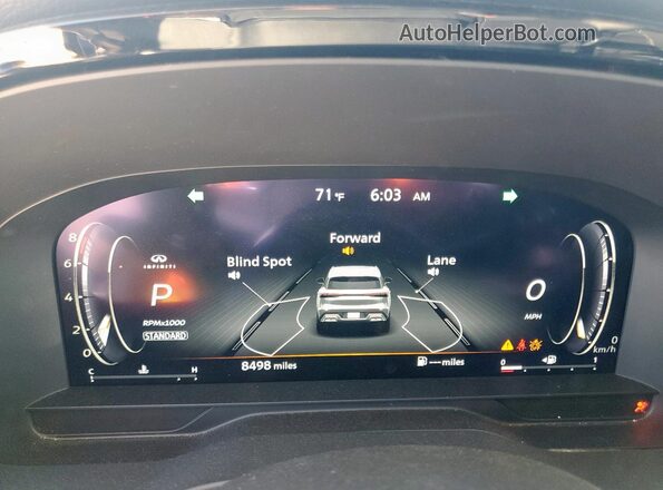 5N1DL1FR4RC334172 2024 INFINITI QX60 Blue Instrument cluster view