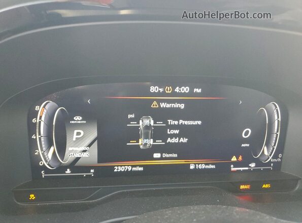 5N1DL1FR5RC331877 2024 INFINITI QX60 White Instrument cluster view