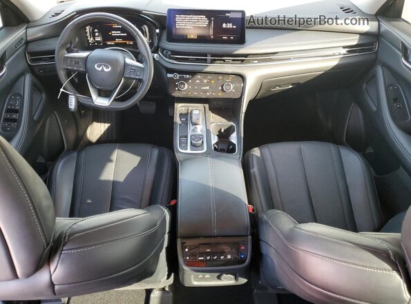 5N1DL1FR7PC374551 2023 INFINITI QX60 White Առջևի վահանակի տեսք
