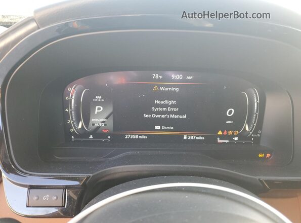 5N1DL1HU2RC346306 2024 INFINITI QX60 Gray Instrument cluster view
