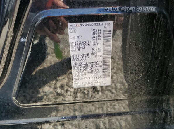 5N1DR2BM0LC622809 2020 NISSAN PATHFINDER Black Vista interior de 360 grados