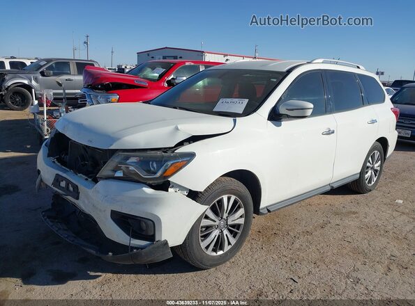 5N1DR2MM2JC636172 2018 NISSAN PATHFINDER White Vista tres cuartos delantera izquierda