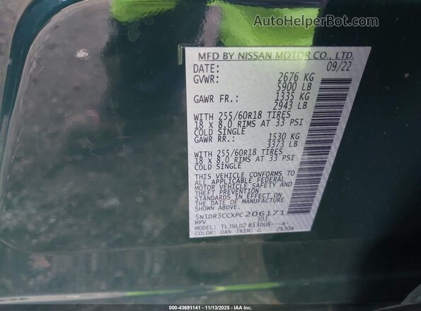 5N1DR3CCXPC206171 2023 NISSAN PATHFINDER Green 