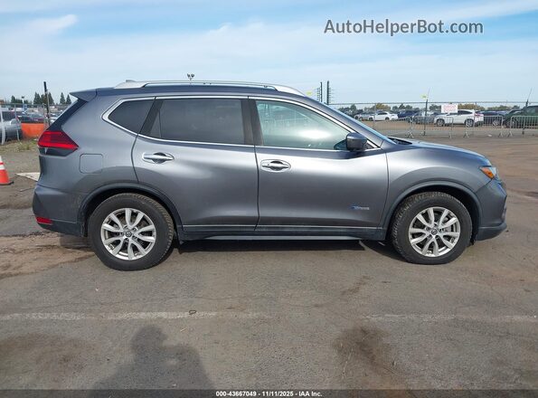 5N1ET2MT0HC780682 2017 NISSAN ROGUE HYBRID Gray Вид задньої частини салону