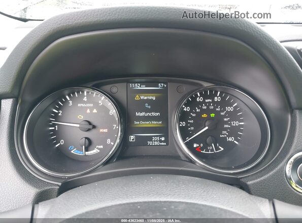 5N1ET2MV1HC830362 2017 NISSAN ROGUE HYBRID Black Հետևի նստատեղերի տեսք