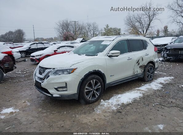 5N1ET2MV5HC769520 2017 NISSAN ROGUE HYBRID White Vista tres cuartos delantera izquierda