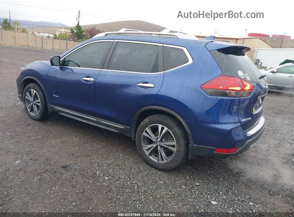 5N1ET2MVXHC790153 2017 NISSAN ROGUE HYBRID Blue Trasero izquierdo