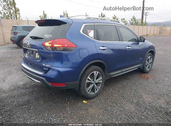 5N1ET2MVXHC790153 2017 NISSAN ROGUE HYBRID Blue Trasero derecho