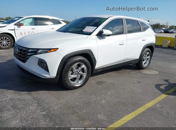 5NMJA3AE1NH002781 2022 HYUNDAI TUCSON White Vista tres cuartos delantera izquierda