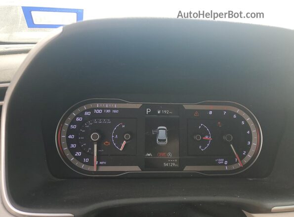 5NMJB3AE4NH041233 2022 HYUNDAI TUCSON Blue Սարքավորումների վահանակի տեսք