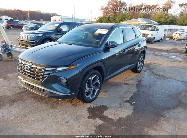 5NMJFCAEXNH156259 2022 HYUNDAI TUCSON Gray Առջևի ձախ երեք քառորդ տեսարան