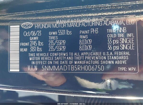5NMMADTB5RH006750 2024 GENESIS GV70 Black Շարժիչի բաժամունքի տեսք