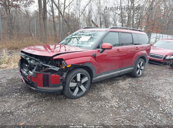 5NMP3DG13RH015732 2024 HYUNDAI SANTA FE HYBRID Red Առջևի ձախ երեք քառորդ տեսարան