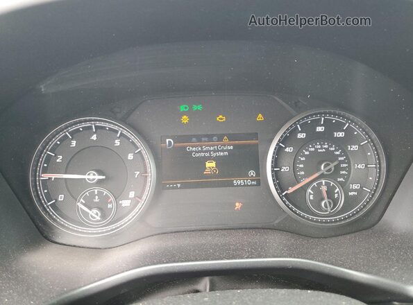 5NMS14AJ3MH335196 2021 HYUNDAI SANTA Blue Instrument cluster view