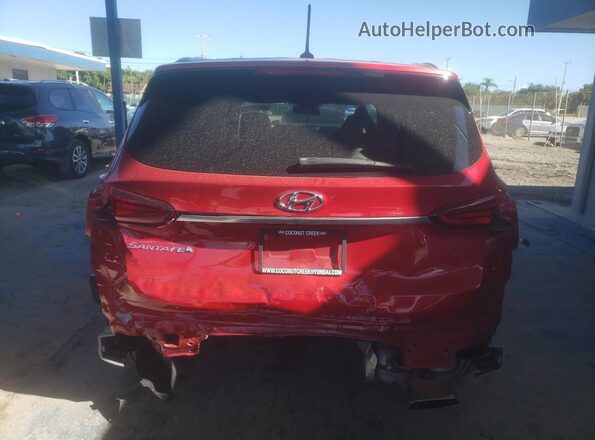 5NMS23AD6LH235965 2020 HYUNDAI SANTA Red Հետևի տեսք
