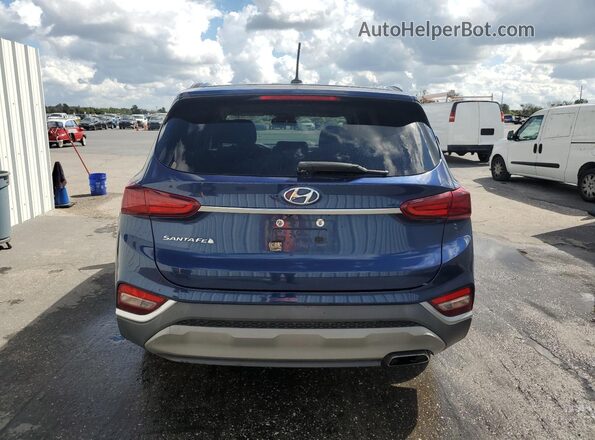 5NMS23AD7LH159169 2020 HYUNDAI SANTA Blue უკანა ხედი
