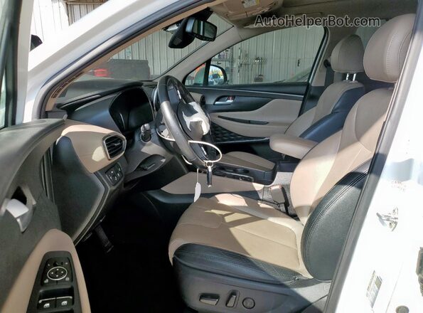 5NMS33AA2LH252393 2020 HYUNDAI SANTA White წინა სალონის ხედი
