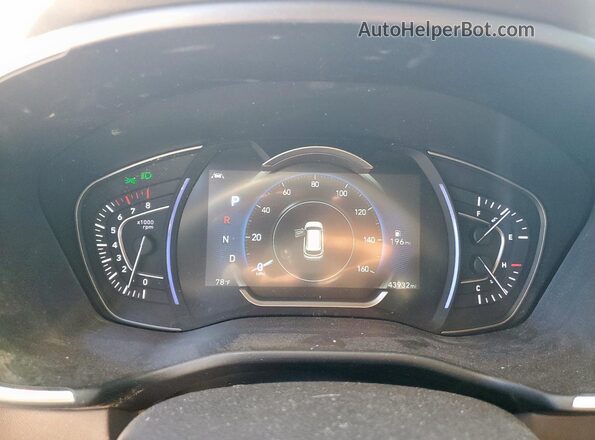 5NMS33ADXLH242222 2020 HYUNDAI SANTA Серебряный Вид щитка приборов