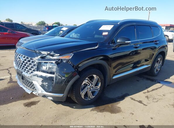5NMS34AJ9NH419762 2022 HYUNDAI SANTA FE Черный Передняя левая четверть