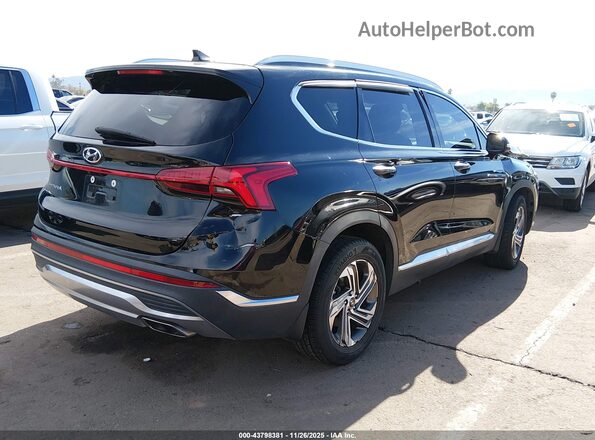 5NMS34AJ9NH419762 2022 HYUNDAI SANTA FE Черный Задняя правая четверть