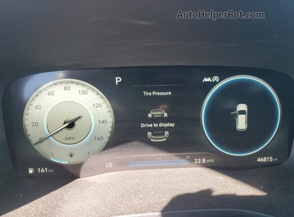 5NMS34AJXMH307535 2021 HYUNDAI SANTA Gray Vista del cuadro de instrumentos