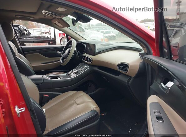 5NMS34AJXMH367928 2021 HYUNDAI SANTA FE Red Widok wnętrza z przodu