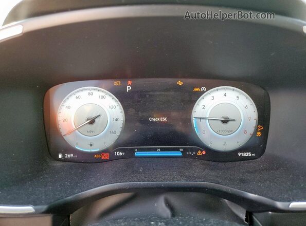 5NMS3DAJ3NH451199 2022 HYUNDAI SANTA Gray Instrument cluster view