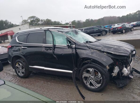 5NMS3DAJ9NH452437 2022 HYUNDAI SANTA FE Black Вид задньої частини салону
