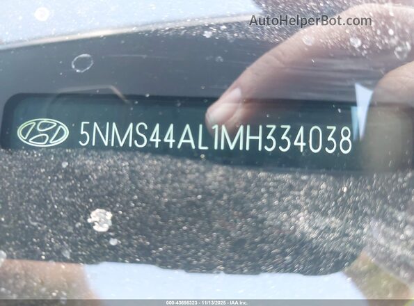 5NMS44AL1MH334038 2021 HYUNDAI SANTA FE Black 