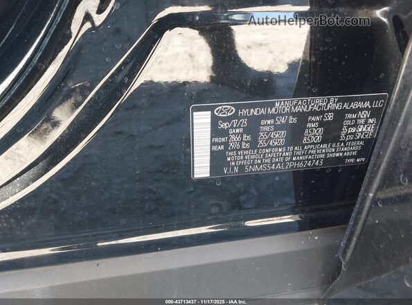 5NMS54AL2PH624743 2023 HYUNDAI SANTA FE CALLIGRAPHY Black Շարժիչի բաժամունքի տեսք