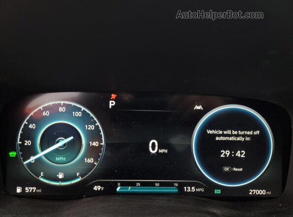 5NMS5DA1XPH005466 2023 HYUNDAI SANTA Blue Instrument cluster view