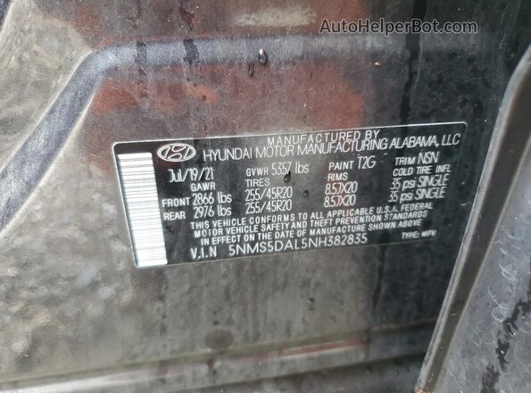 5NMS5DAL5NH382835 2022 HYUNDAI SANTA FE CALLIGRAPHY Gray Панорамний вид салону 360°