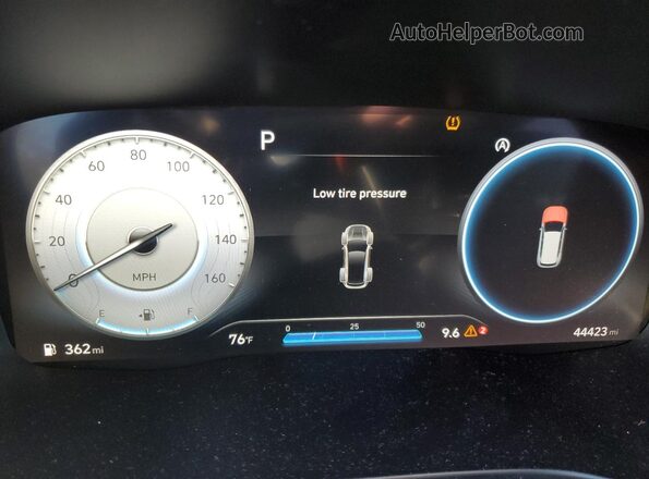 5NMS5DAL6PH520255 2023 HYUNDAI SANTA FE CALLIGRAPHY White Widok zestawu wskaźników