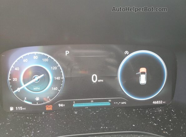 5NMS64AJ4NH481092 2022 HYUNDAI SANTA Красный Вид щитка приборов
