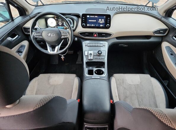 5NMS64AJ7NH425390 2022 HYUNDAI SANTA Black Widok deski rozdzielczej