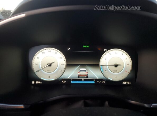 5NMS64AJ9MH344101 2021 HYUNDAI SANTA Black Вид щитка приладів