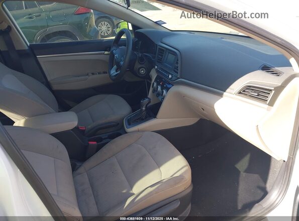 5NPD74LF1KH424748 2019 HYUNDAI ELANTRA Белый Вид салона спереди