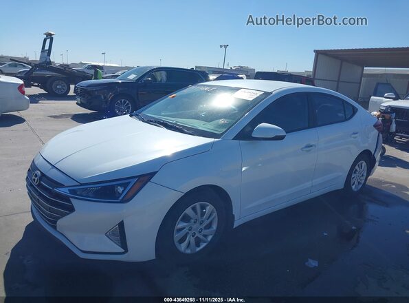 5NPD74LF5KH497136 2019 HYUNDAI ELANTRA White Առջևի ձախ երեք քառորդ տեսարան