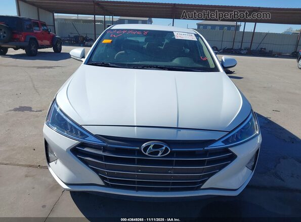5NPD74LF5KH497136 2019 HYUNDAI ELANTRA White Սարքավորումների վահանակի տեսք