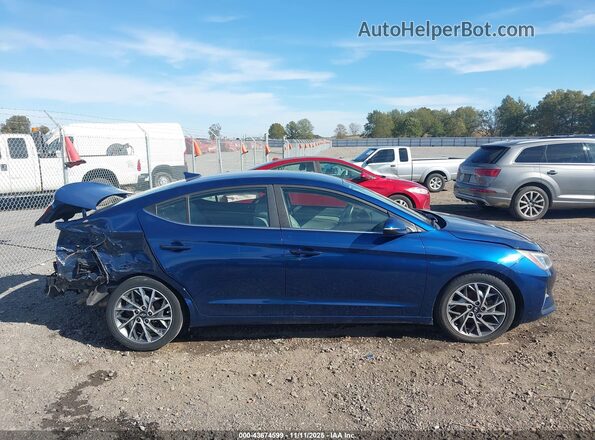 5NPD84LF7LH570537 2020 HYUNDAI ELANTRA Blue Rear interior view