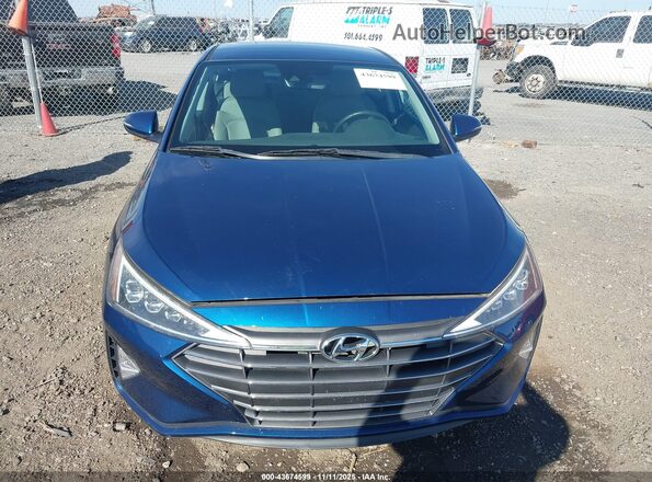 5NPD84LF7LH570537 2020 HYUNDAI ELANTRA Blue Instrument cluster view