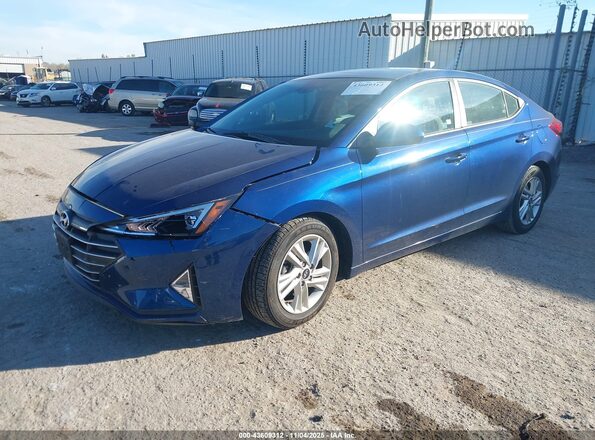 5NPD84LF8KH486497 2019 HYUNDAI ELANTRA Blue Front left
