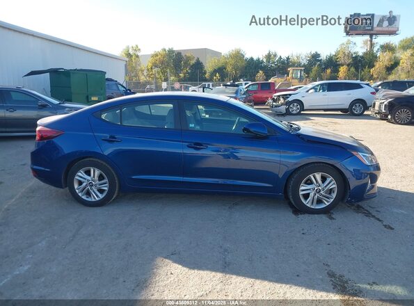 5NPD84LF8KH486497 2019 HYUNDAI ELANTRA Blue Rear interior view
