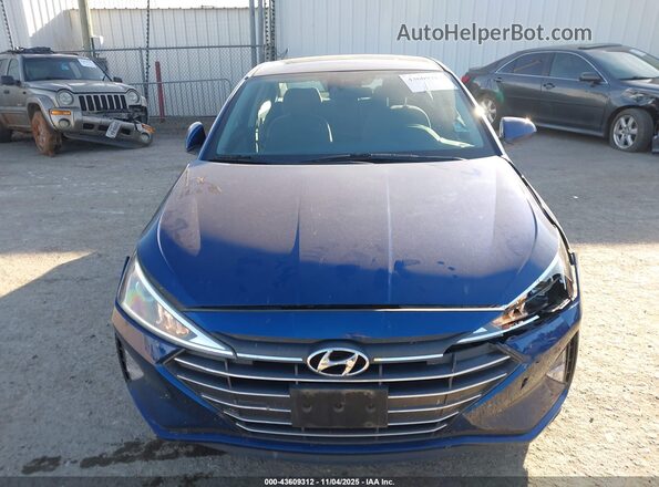 5NPD84LF8KH486497 2019 HYUNDAI ELANTRA Blue Instrument cluster view