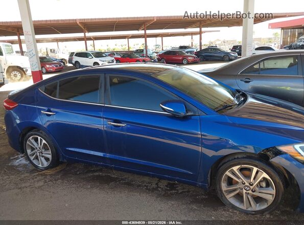 5NPD84LFXHH130903 2017 HYUNDAI ELANTRA Blue Rear interior view