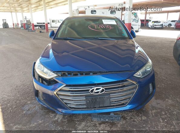 5NPD84LFXHH130903 2017 HYUNDAI ELANTRA Blue Instrument cluster view
