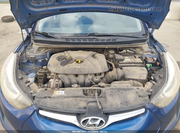 5NPDH4AE0GH694035 2016 HYUNDAI ELANTRA Blue Widok z tyłu